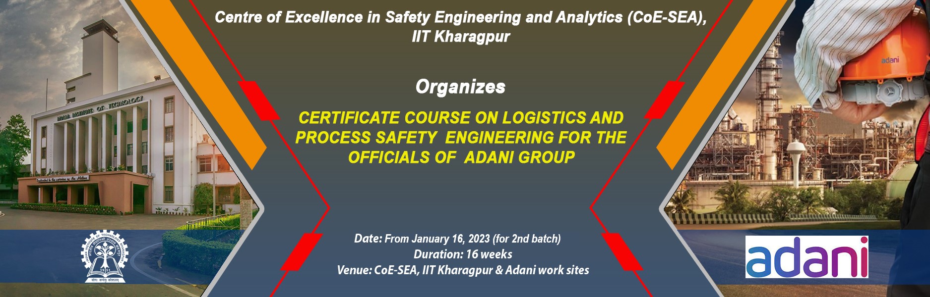 Certificate course on 'Logistics and Process Safety Engineering (LPSE) for the Officials of Adani Group'